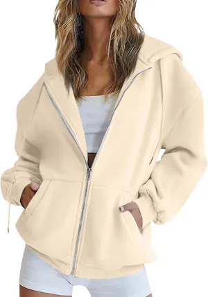 Cdiecer Hoodies For Women Zip Up Sweatshirt Trendy Y2k Hoodie Light Weight Jackets Casual Sport Sweaters With Pockets