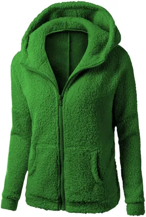 Ceboyel Womens Fleece Jacket With Hood Sherpa Full Zip Up Hoodie Fuzzy Coats Trendy Lightweight Warm Winter Clothes 2023