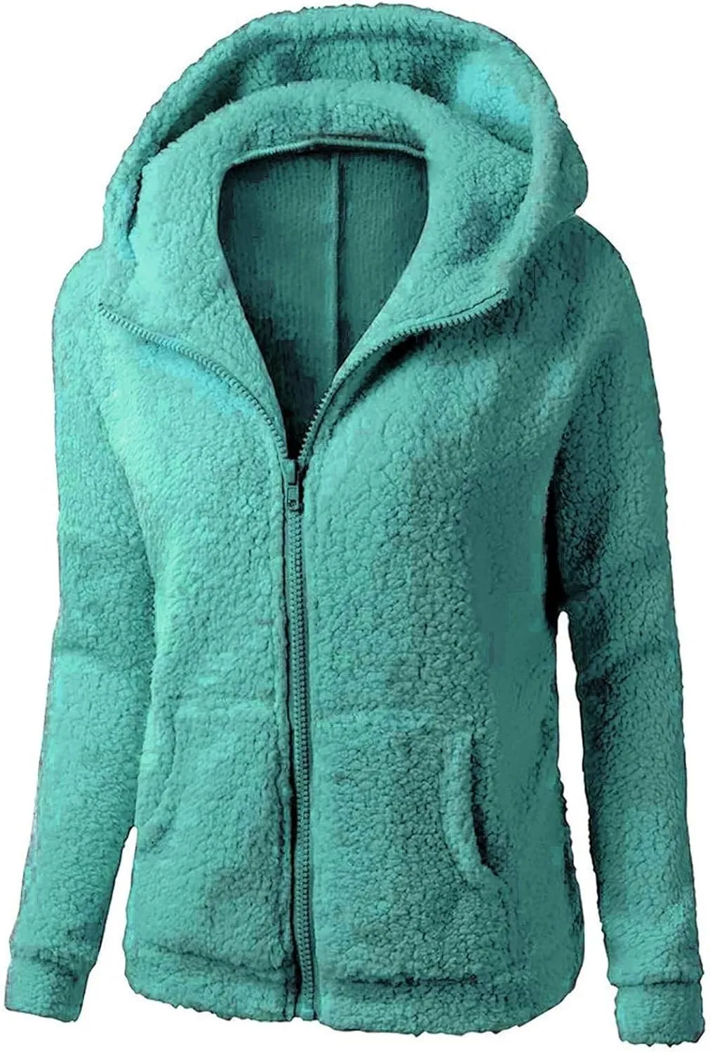 ChicCrate Women's Classic-Fit Soft Fleece Jacket Lightweight Coat Casual Zip Up Sherpa Lined Hoodie Sweatshirt Cozy Outerwear