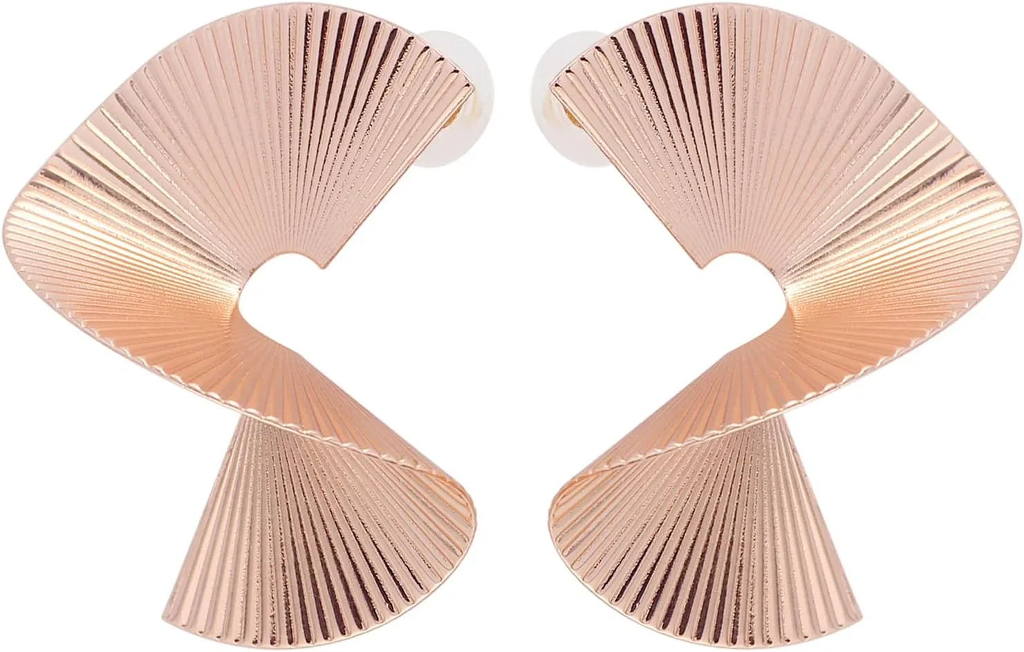 COIRIS Exaggerated Geometric Earrings Statement Drop Earrings Punk Gold Sectored Twisted Earring Fashion Jewelry