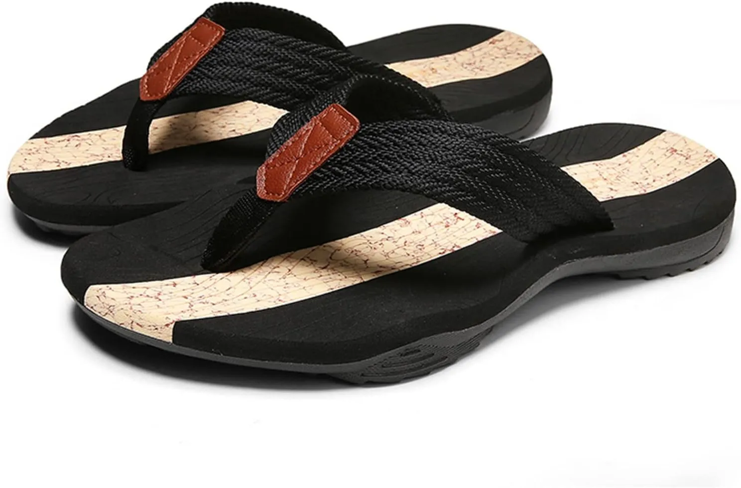 Comfortable Walking Thong Sandals Men Shoes Fashionable Flat Herringbone Slippers Summer Breathable Beach Sandals Flip