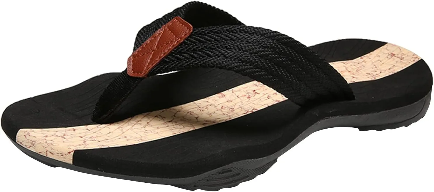 Comfortable Walking Thong Sandals Men Shoes Fashionable Flat Herringbone Slippers Summer Breathable Beach Sandals Flip