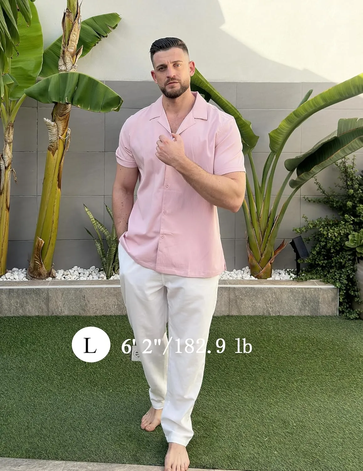 COOFANDY Mens 2025 Fashion Textured Shirts Short Sleeve Summer Beach Shirt Casual Button Down Shirts
