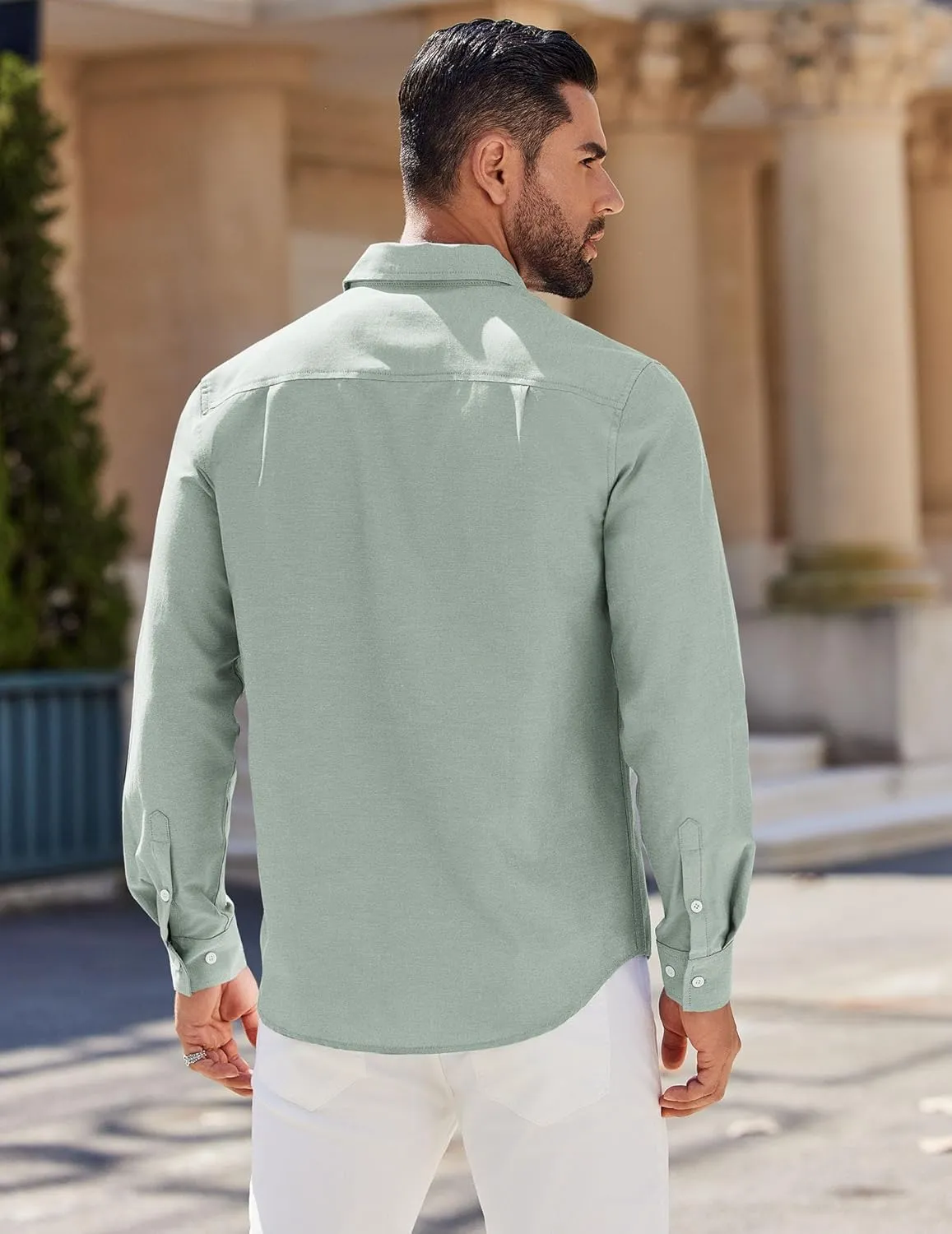 COOFANDY Mens Long Sleeve Button Down Shirt Casual Untucked Shirts for Men Oxford Dress Shirts