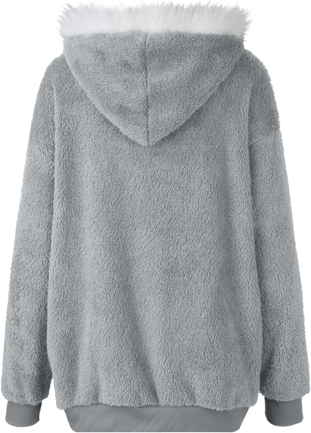 COTECRAM Jackets for Women Casual Plus Size Sherpa Fleece Winter Coats Full Zip Up Fuzzy Plush Sweater Hoodies Outerwear