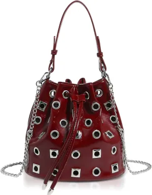 Crossbody Bag for Women, Retro HandBag, Large Capacity Bucket Bag, Tote Bag Suitable for Important Occasions, Work, Travel(Red)