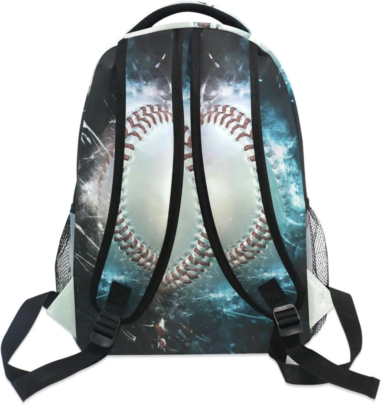 Custom Name Backpack Baseball Ball Backpacks Diy Casual Daypack Back Pack 16 inch Laptop Bag Double Zipper Travel Sports Bags with Adjustable Shoulder Strap
