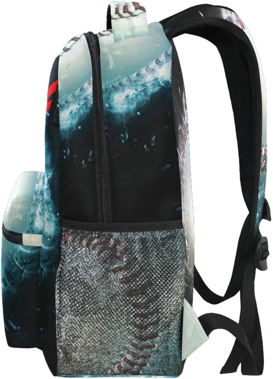 Custom Name Backpack Baseball Ball Backpacks Diy Casual Daypack Back Pack 16 inch Laptop Bag Double Zipper Travel Sports Bags with Adjustable Shoulder Strap