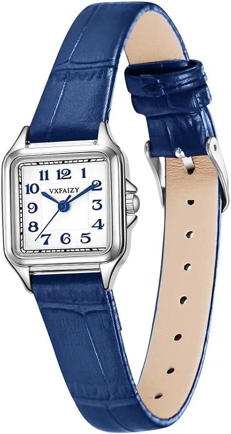 Dainty Square Watch for Women with Easy Read Arabic Numeral Ladies Dress Watches