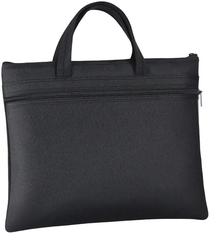 Document Bag, Canvas Bag, a4 Handbag, Information Bag, Business Zipper, Multi-Layer Men's Office Bag(E)