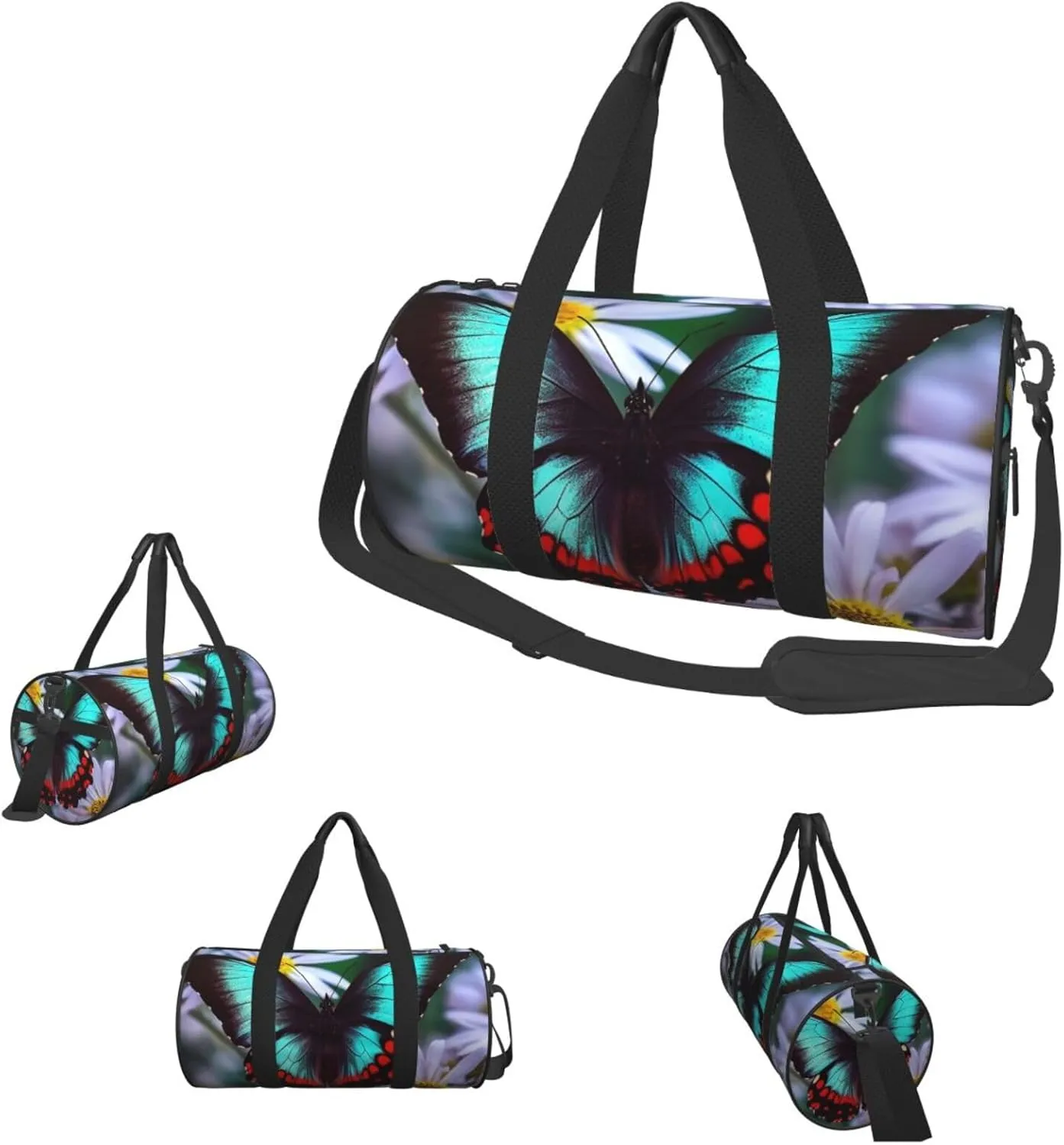 Duffle Bags Beautiful butterfly Gym Bag for Men Women Waterproof Travel Duffle Bags Convertible Carry on Garment Bag for Travel Sports