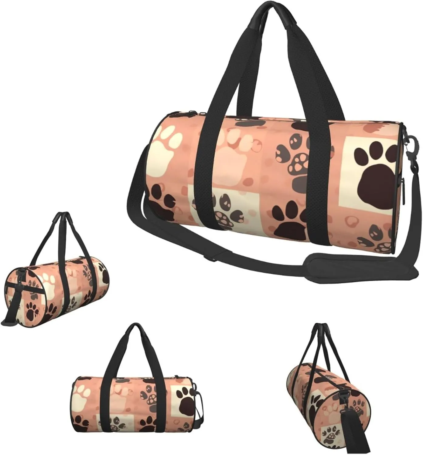 Duffle Bags Cute Cat Paw Gym Bag for Men Women Waterproof Travel Duffle Bags Convertible Carry on Garment Bag for Travel Sports