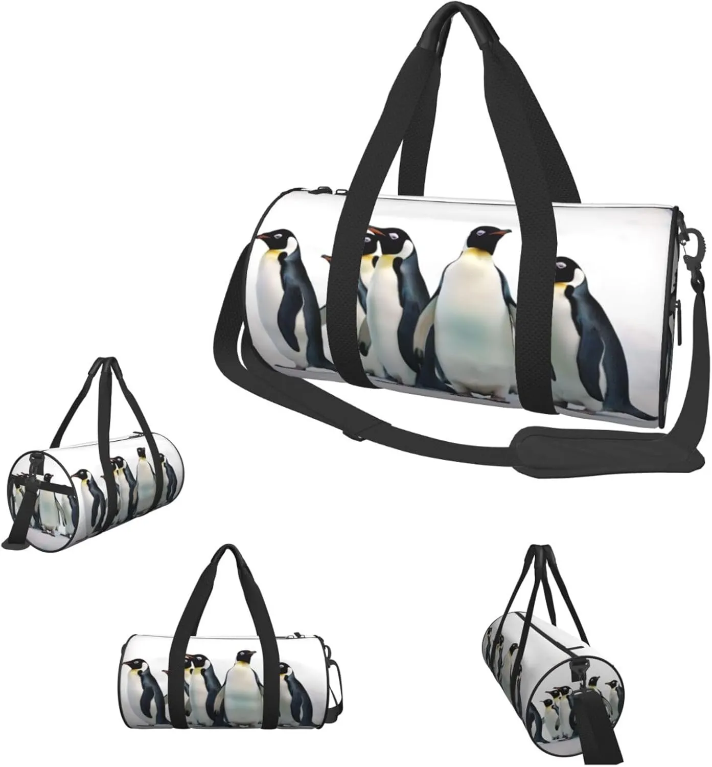 Duffle Bags Penguins Gym Bag for Men Women Waterproof Travel Duffle Bags Convertible Carry on Garment Bag for Travel Sports