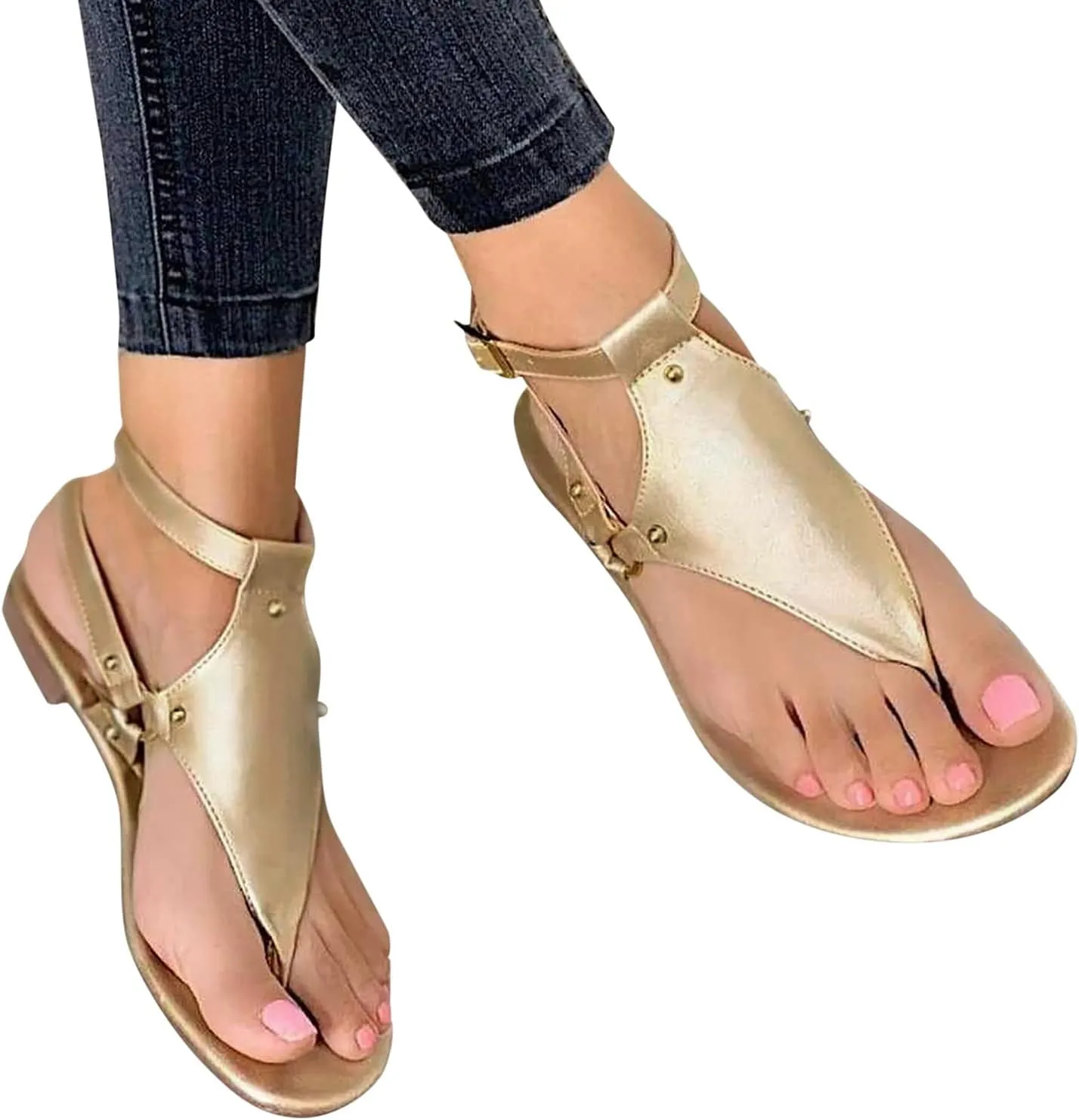 Eduavar Walking Sandals Women, Sandals Women Dressy Summer Close Toed Sandals Hollow Out Wedges Comfy Sandals Shoes
