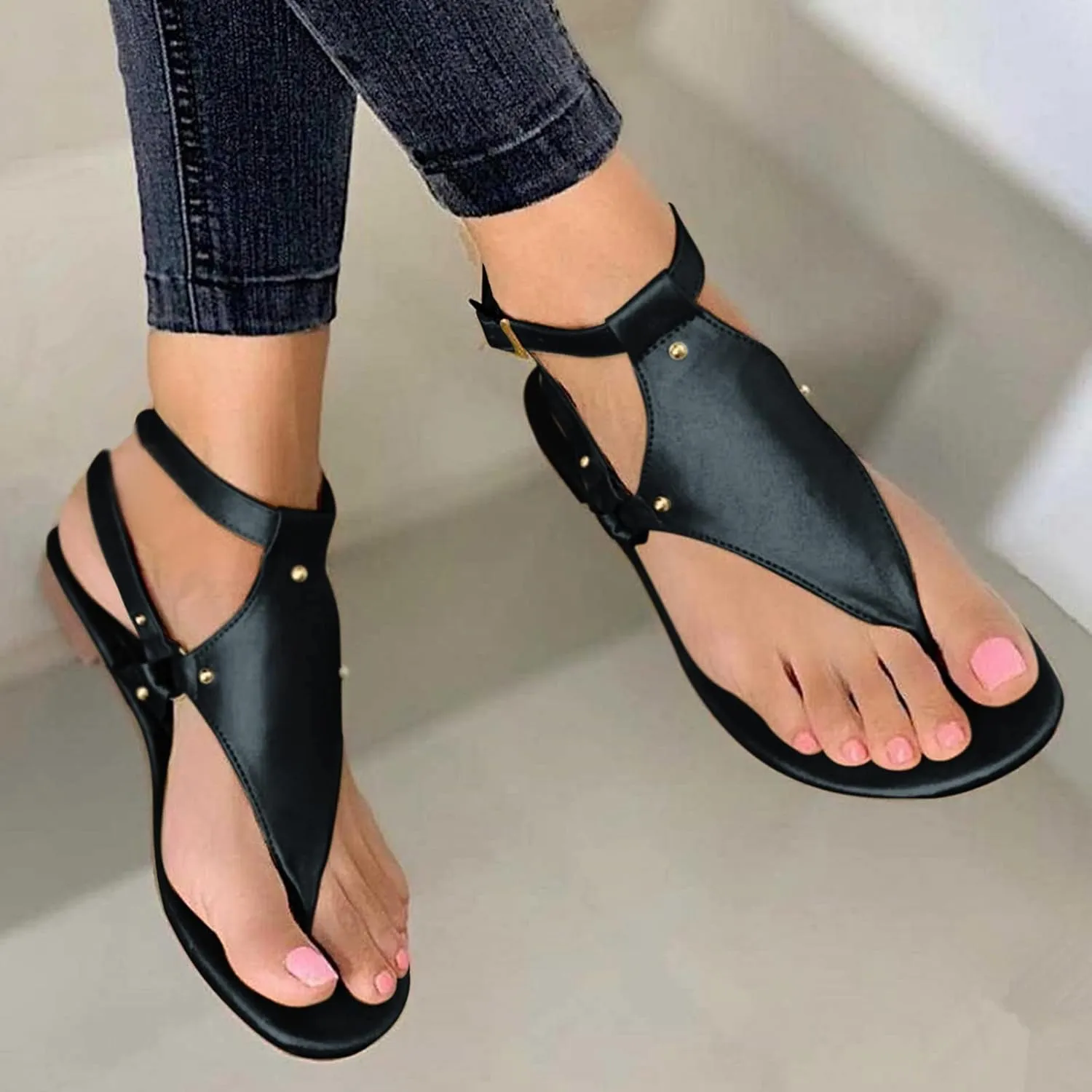 Eduavar Walking Sandals Women, Sandals Women Dressy Summer Close Toed Sandals Hollow Out Wedges Comfy Sandals Shoes