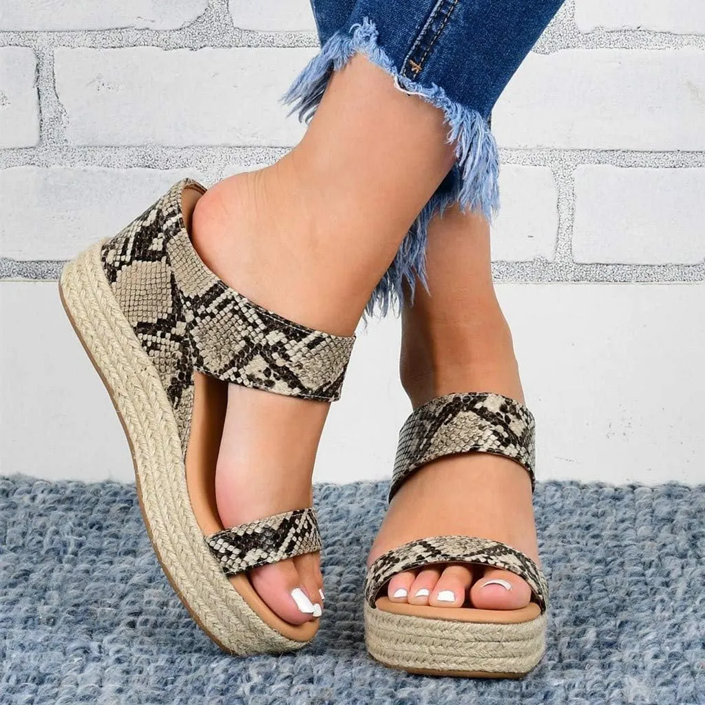 Eduavar Wedge Sandals for Women Dressy, Espadrille Sandals for Women Casual Open Toe Platform Sandals Summer Beach Sandals