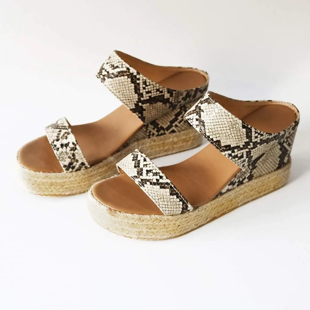 Eduavar Wedge Sandals for Women Dressy, Espadrille Sandals for Women Casual Open Toe Platform Sandals Summer Beach Sandals