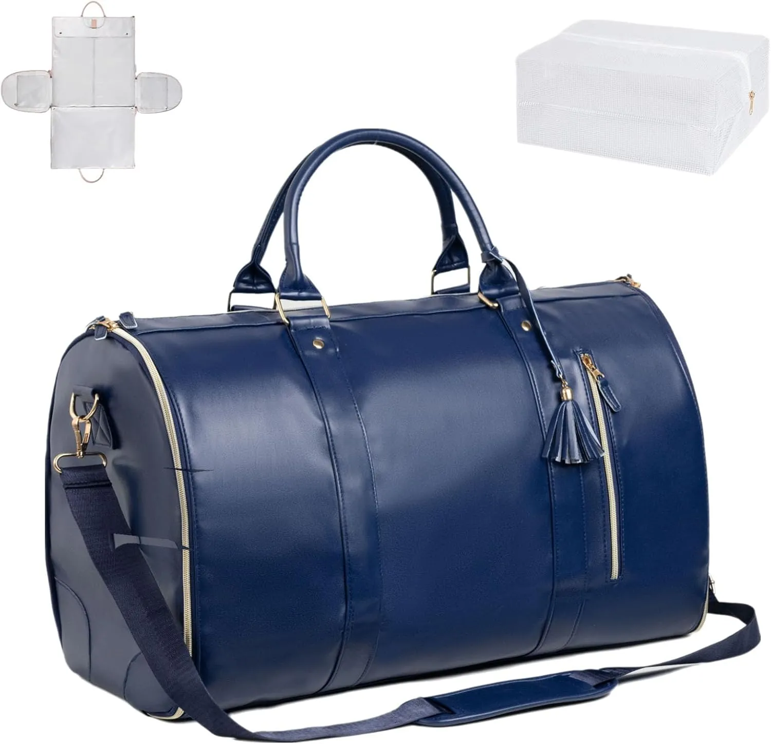Emmafy Travel Bags for Women,Convertible Garment Duffle Bags for Travel, 2 in 1 Hanging Suitcase Suit Foldable Travel Duffel Bags (A)