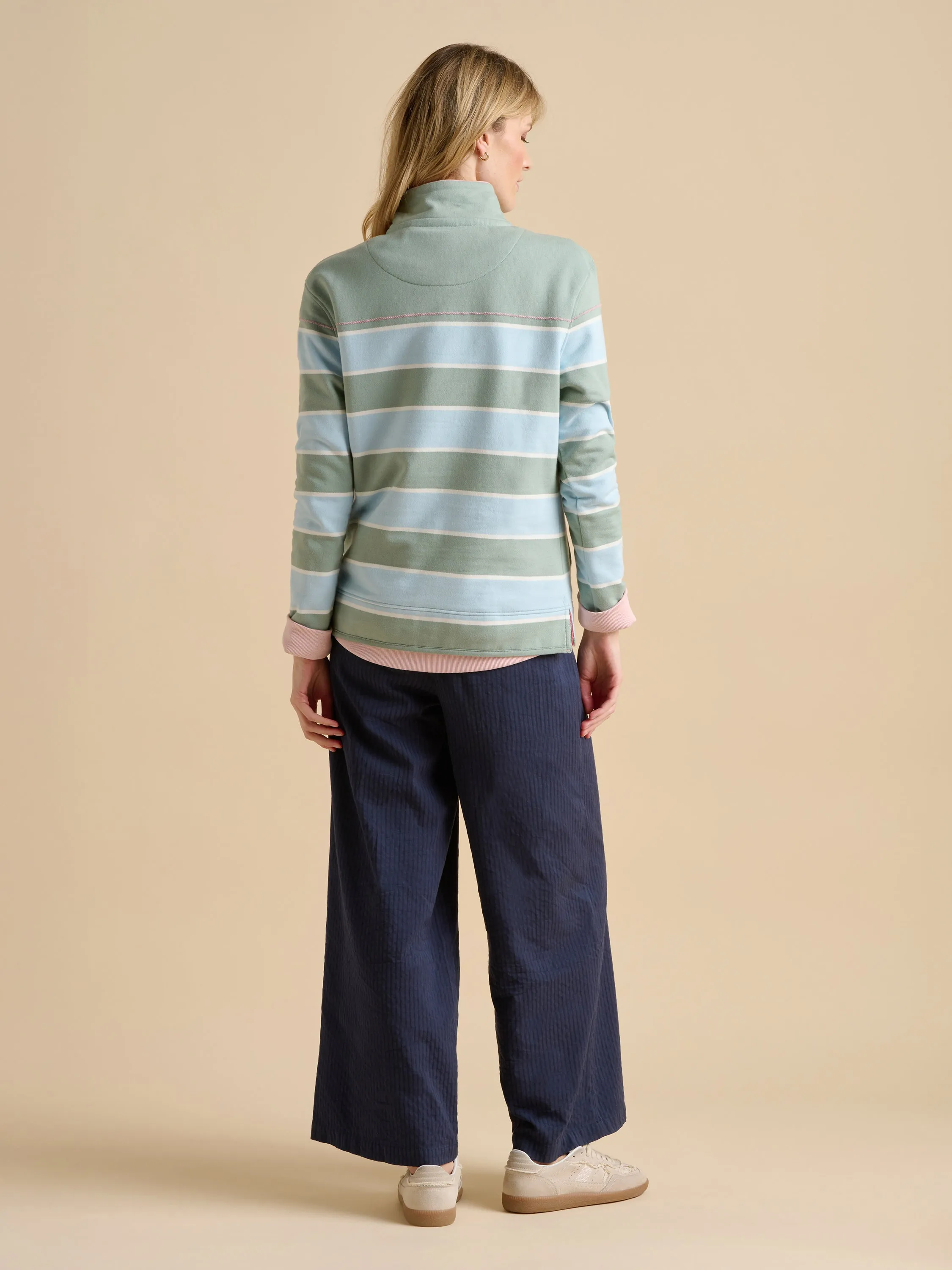 Engineered Stripe Quarter Zip