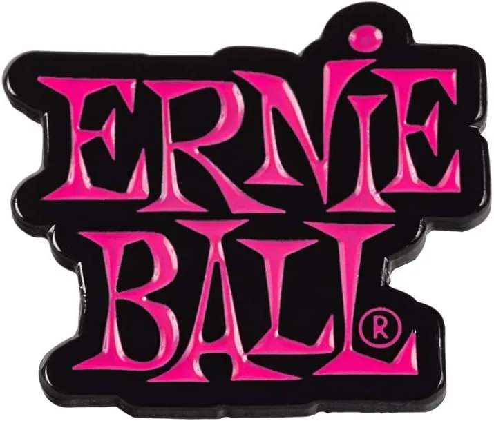 ERNIE BALL PINK STACKED LOGO ENAMEL PIN