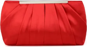 Evening Bag, 2023 Evening Bag Formal Lady Purse Party Banquet Wedding Clutch Handbag for Girl Women Pleated Shoulder Bag with Chain