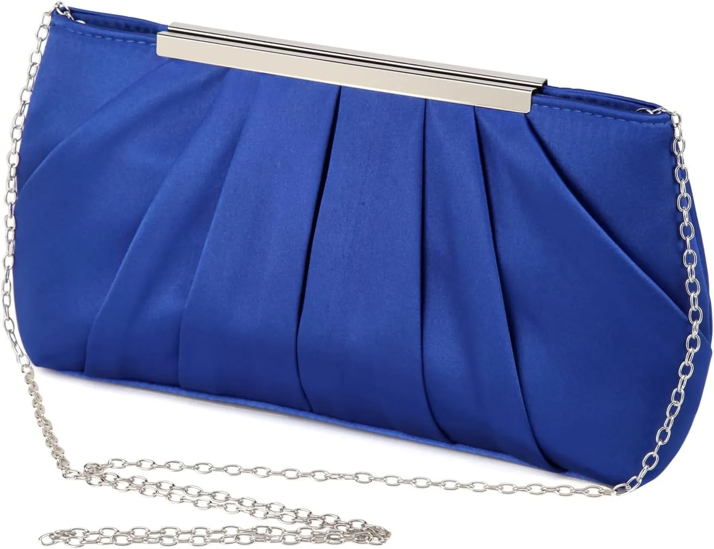 Evening Bag Formal Lady Purse Party Banquet Wedding Clutch Handbag for Girl Women Pleated Shoulder Bag with Chain
