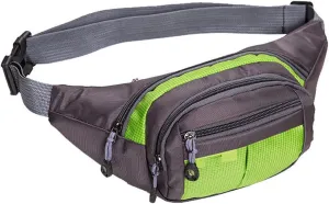 Fanny Pack Men's Nylon Portable Waist Bags Women's Outdoor Sports Waist Bags Waterproof Waist Bag (Green)