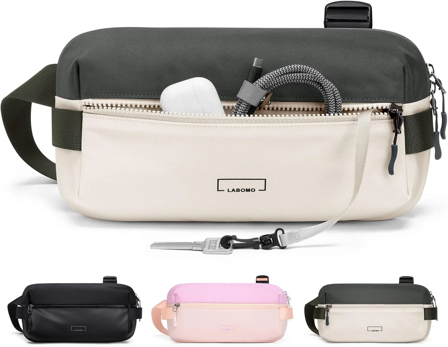 Fanny Pack Sling Bag for Men and Women, Water-resistant Crossbody Bag with Adjustable Strap, Fashion Waist Pack for Traveling Hiking
