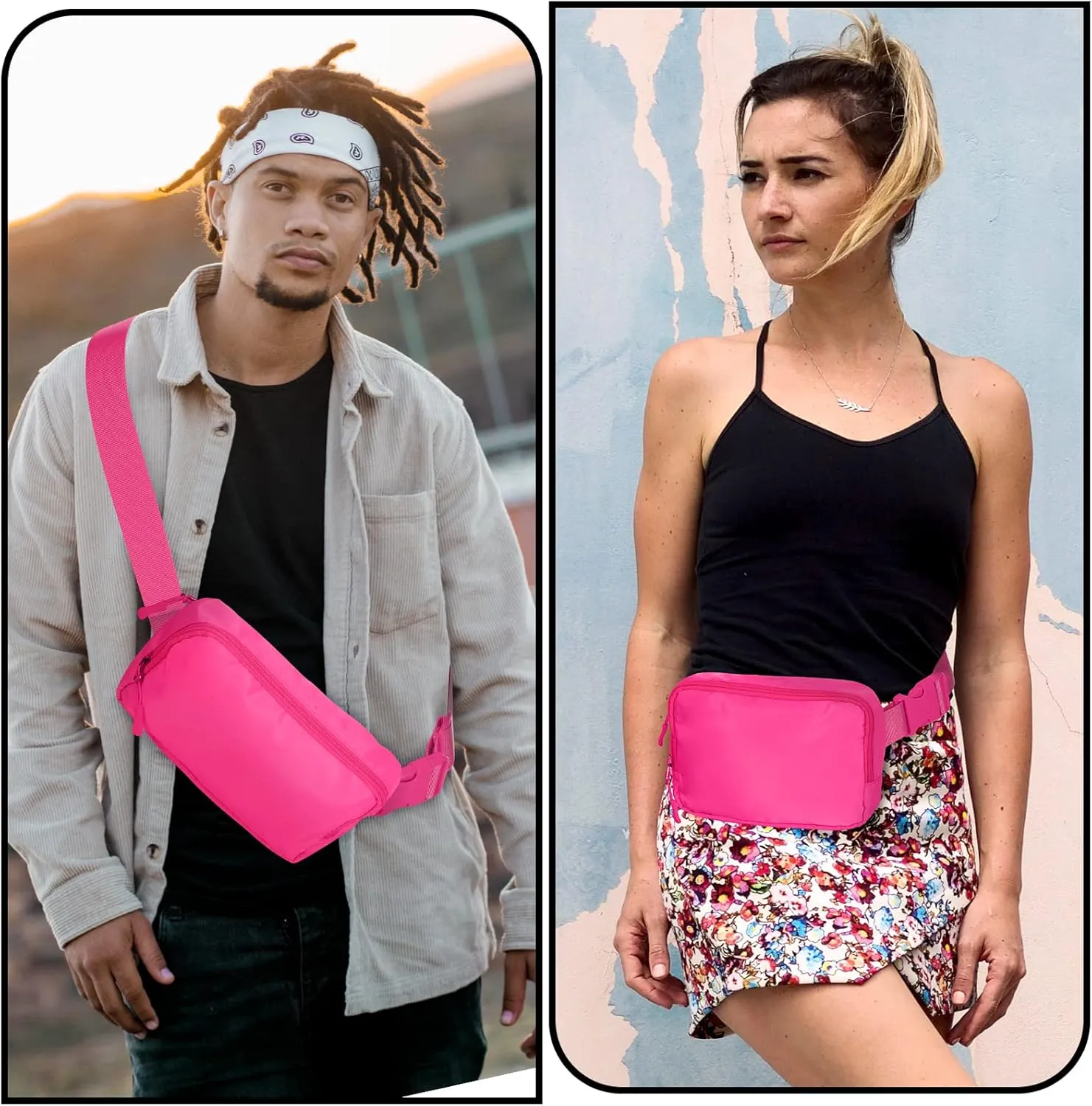 Fanny Pack,Belt Bag,40 Inch Asjustable Strap Everywhere Belt Bag,for Women and Men