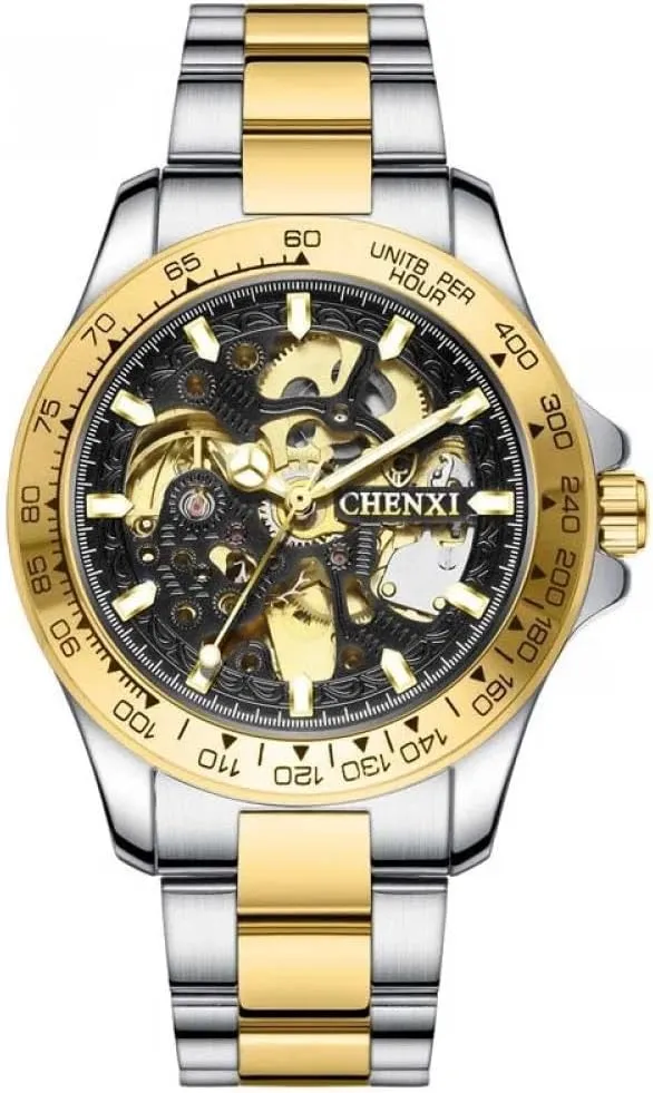 Fashion Luxury Brand Watch Men Skeleton Watches Royal Design Hollow Out Gear Movement Automatic Mechanical Wristwatches