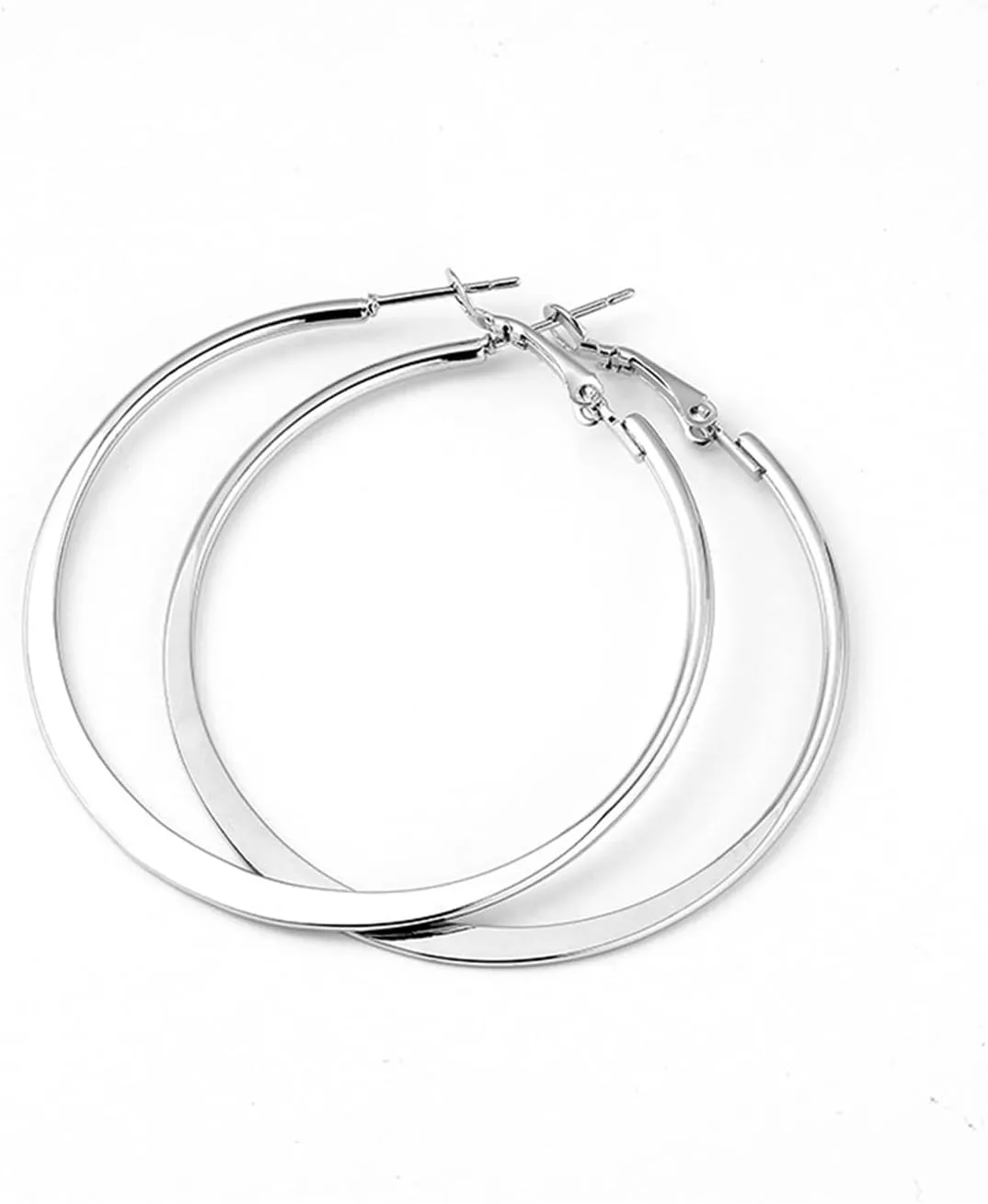 Flat Hoop Geometric Round Women's Punk Jewelry Earrings