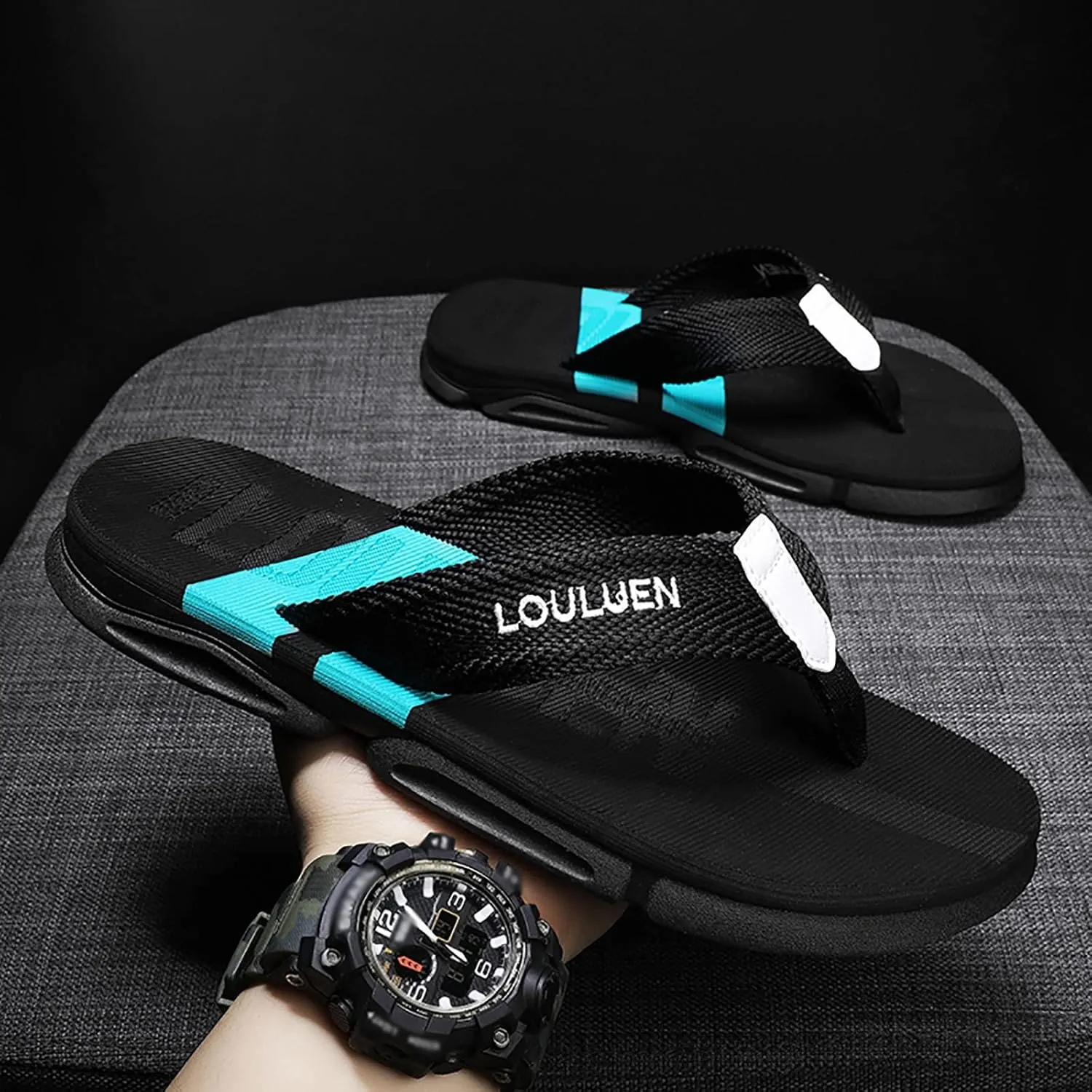 Flip Flops for Men Arch Support Men Casual Slippers Beach Flip Flops Outdoor Fashion Sandals Shoes