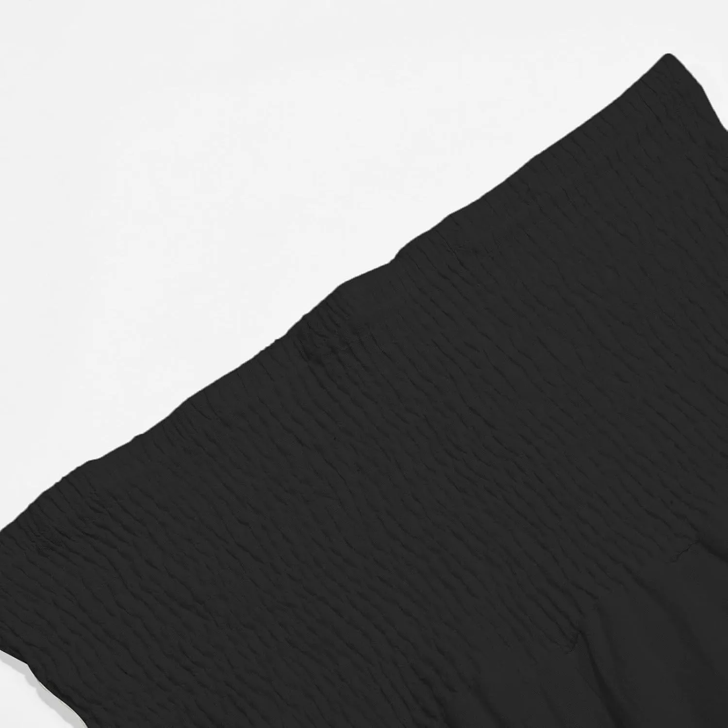 Flowy Linen Pants Women Baggy Wide Leg Ruffle Hem Palazzo Trousers Smocked Elastic Waist Summer Beach Vacation Sweatpants