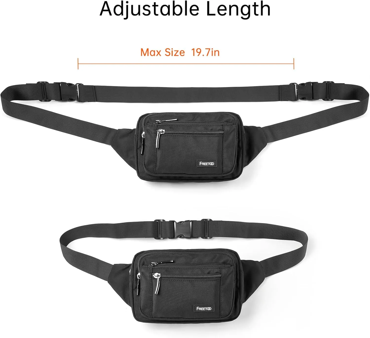 FREETOO Waist Pack Bag Fanny Pack for Men&Women Hip Bum Bag with Adjustable Strap for Outdoors Workout Traveling Casual Running Hiking Cycling
