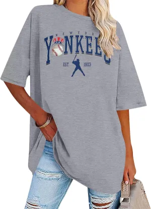 Game Day Shirt Baseball Shirts Women Oversized Baseball Team Graphic Tshirt Baseball Fan Shirt Casual Short Sleeve Tee Tops