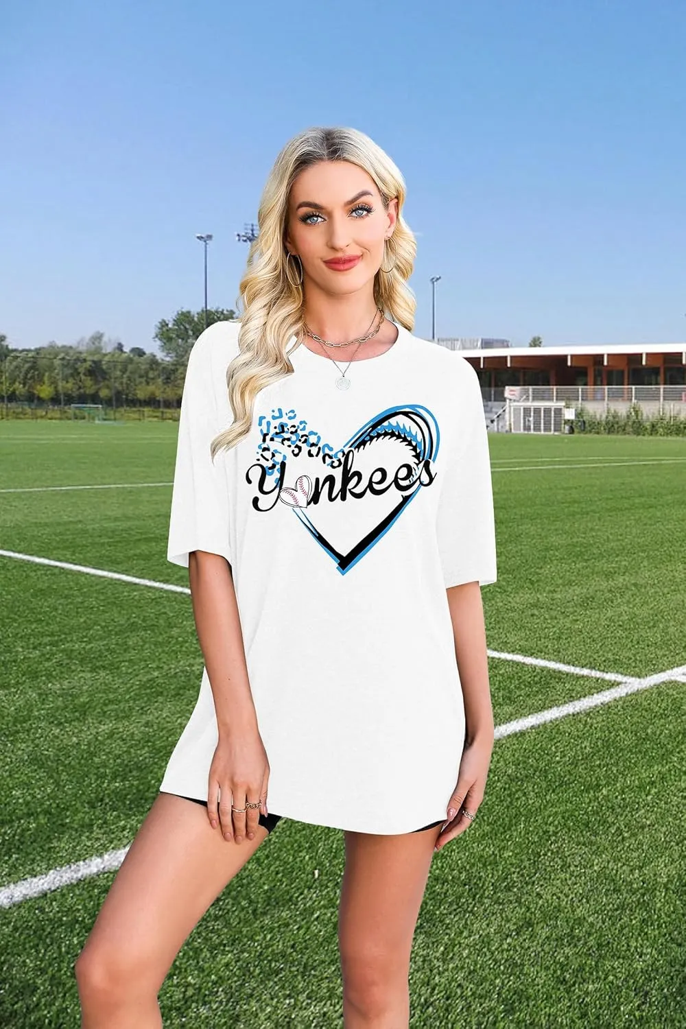 Game Day Shirt Baseball Shirts Women Oversized Baseball Team Graphic Tshirt Baseball Fan Shirt Casual Short Sleeve Tee Tops