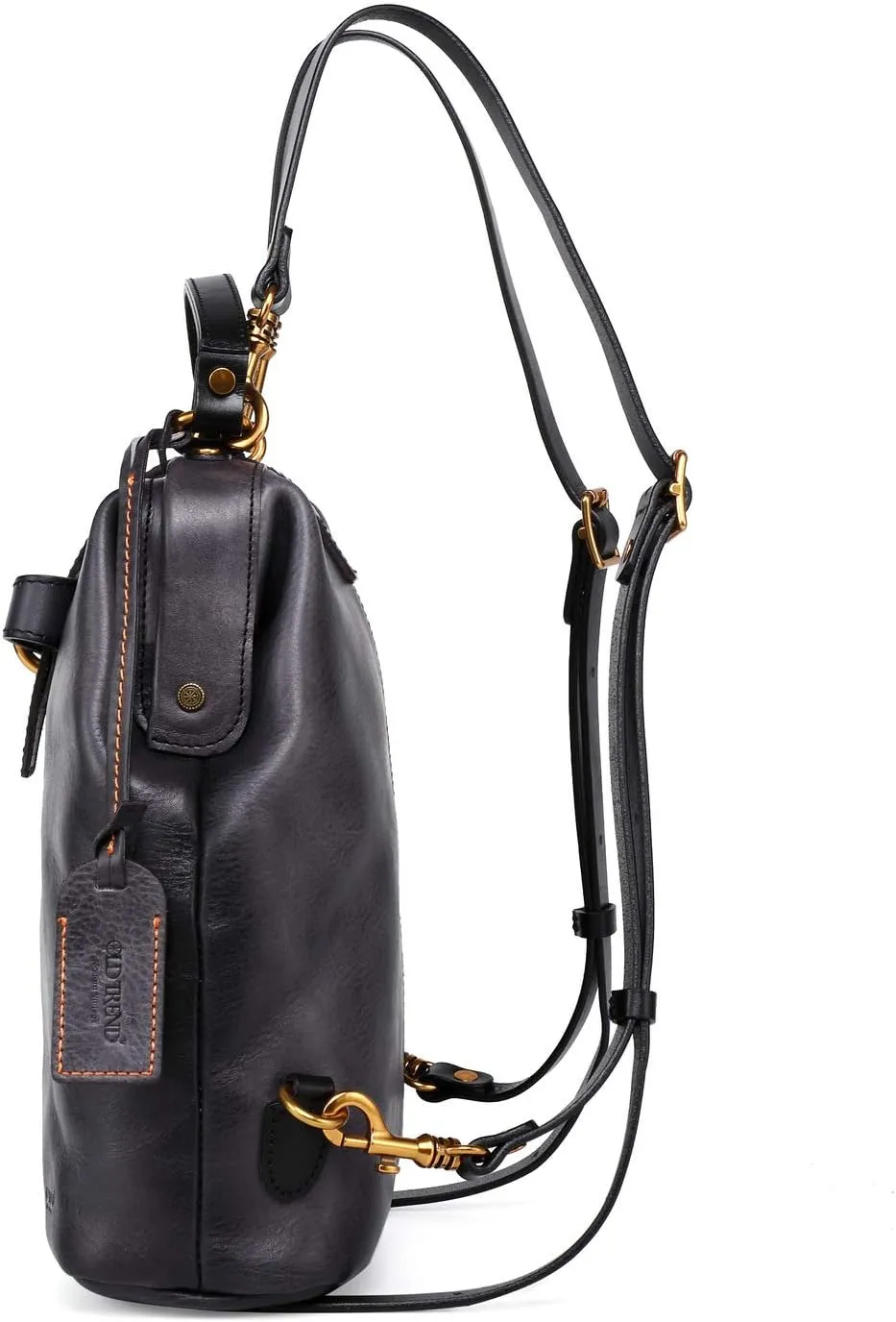 Genuine Leather Backpack Shoulder Bag Purse For Women Travel Backpack (Grey)