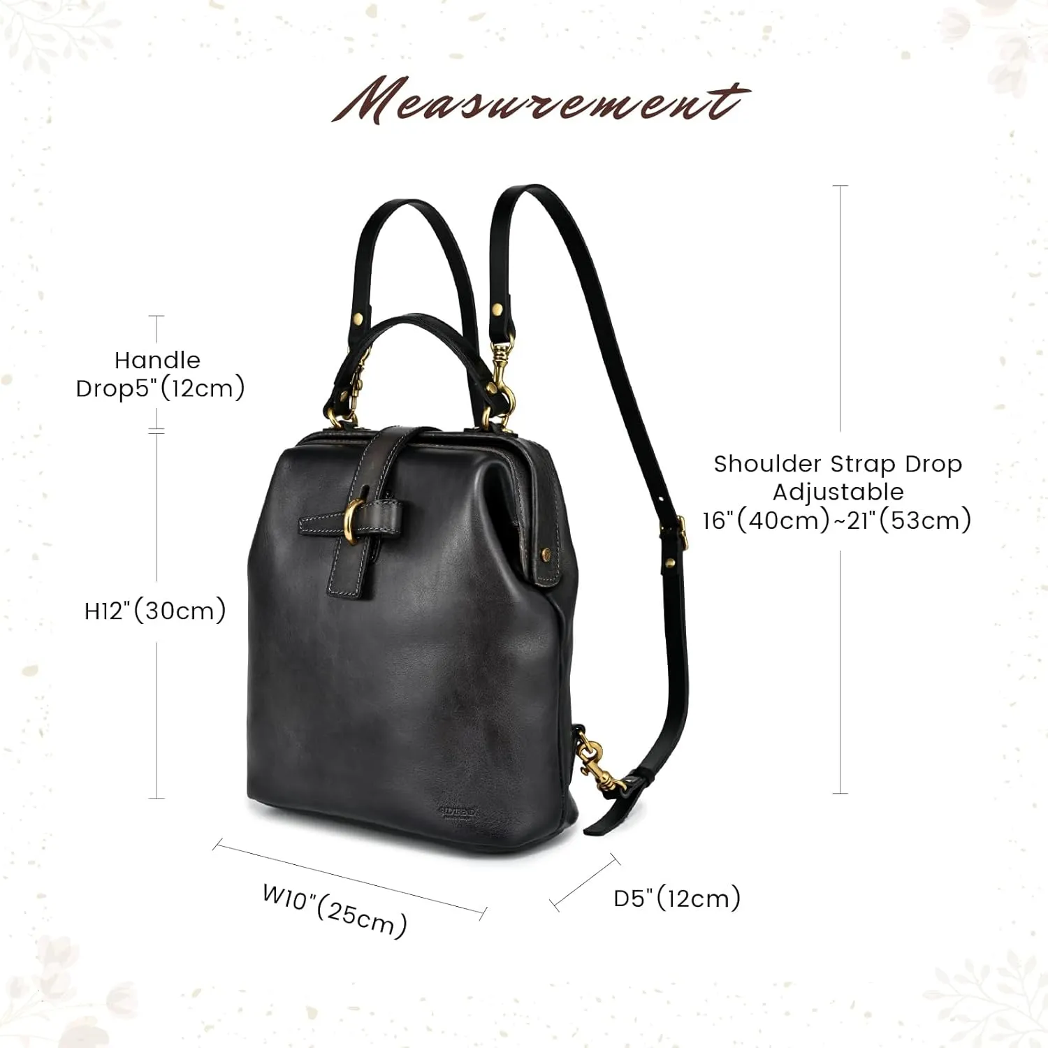 Genuine Leather Backpack Shoulder Bag Purse For Women Travel Backpack (Grey)