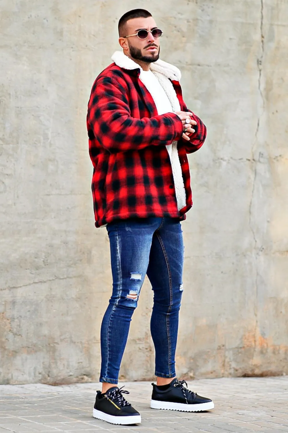 GINGTTO Men's Ripped Jeans Stretch Skinny Denim Pants for Men Tapered Leg