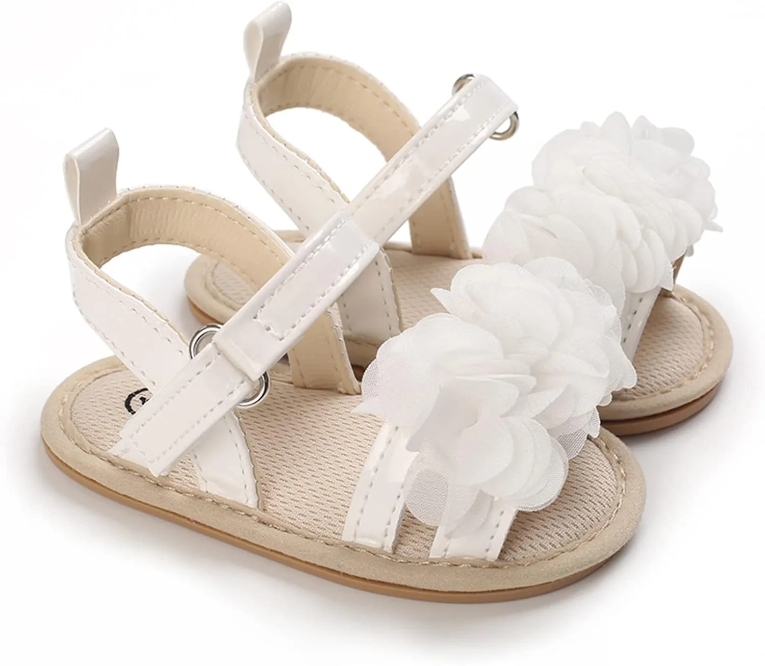 Girls Bow Rubber Sole Open Toe Sandals Kids Toddler Summer Flat Wide Shoes Outdoor Casual Fashion Flower Shower Loafers