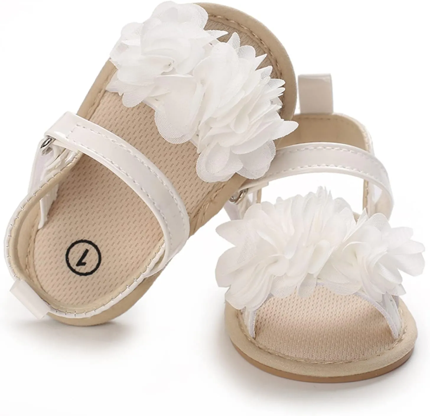 Girls Bow Rubber Sole Open Toe Sandals Kids Toddler Summer Flat Wide Shoes Outdoor Casual Fashion Flower Shower Loafers