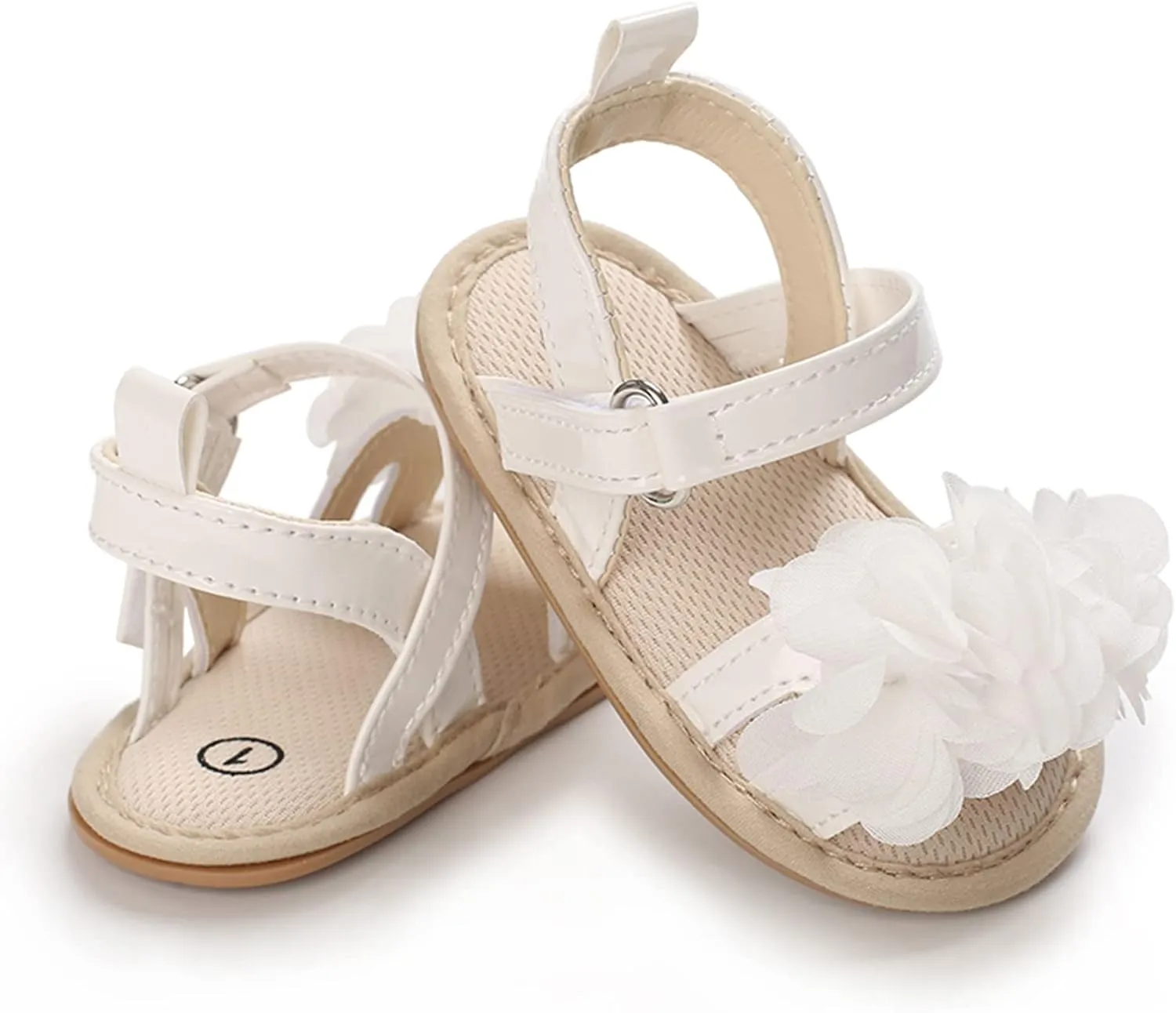 Girls Bow Rubber Sole Open Toe Sandals Kids Toddler Summer Flat Wide Shoes Outdoor Casual Fashion Flower Shower Loafers
