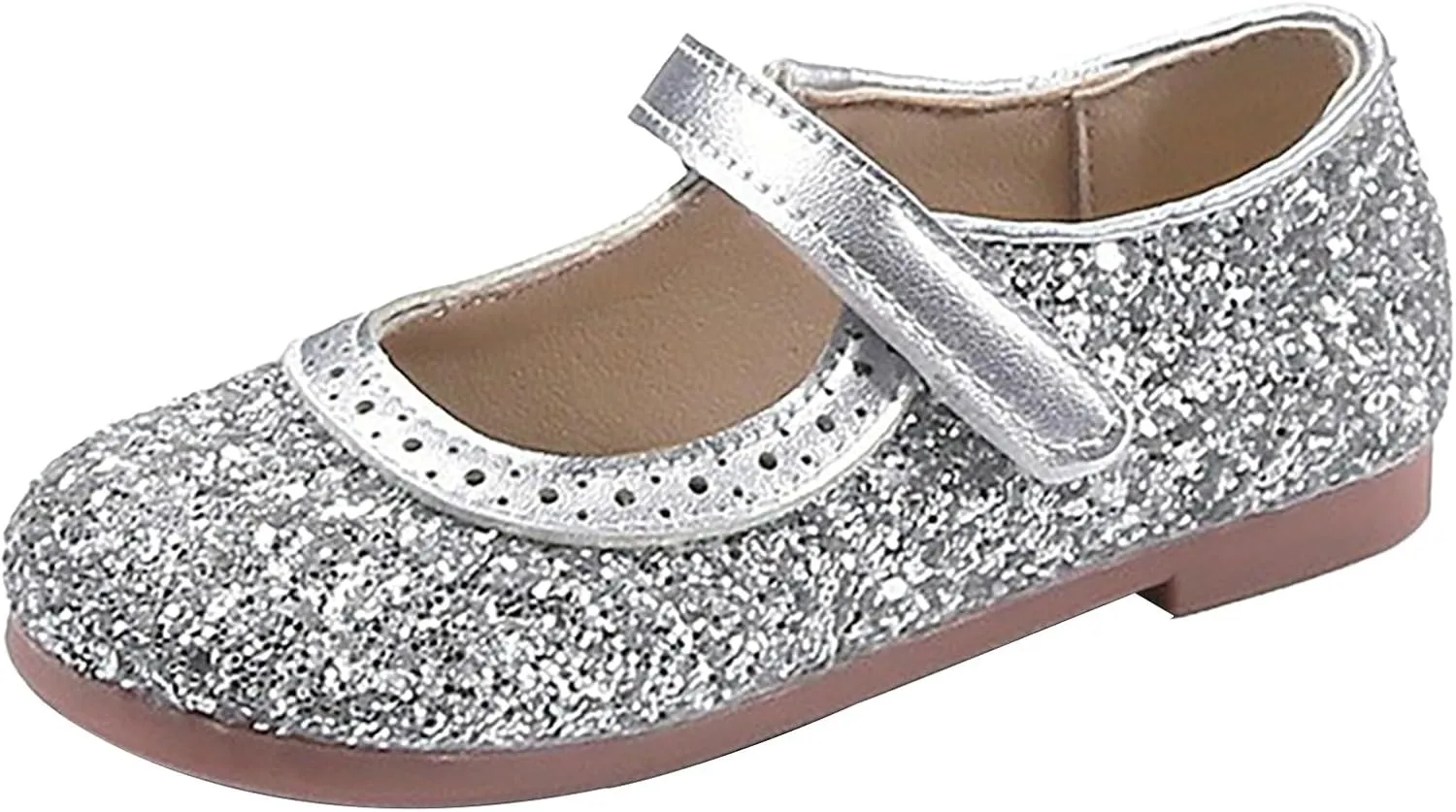 Girls Sequins Sandals Kids Summer Dress Dance Shoes Baby Toddler ??ow Heel Soft Sole Loafers Casual Comfy Trendy Shoes
