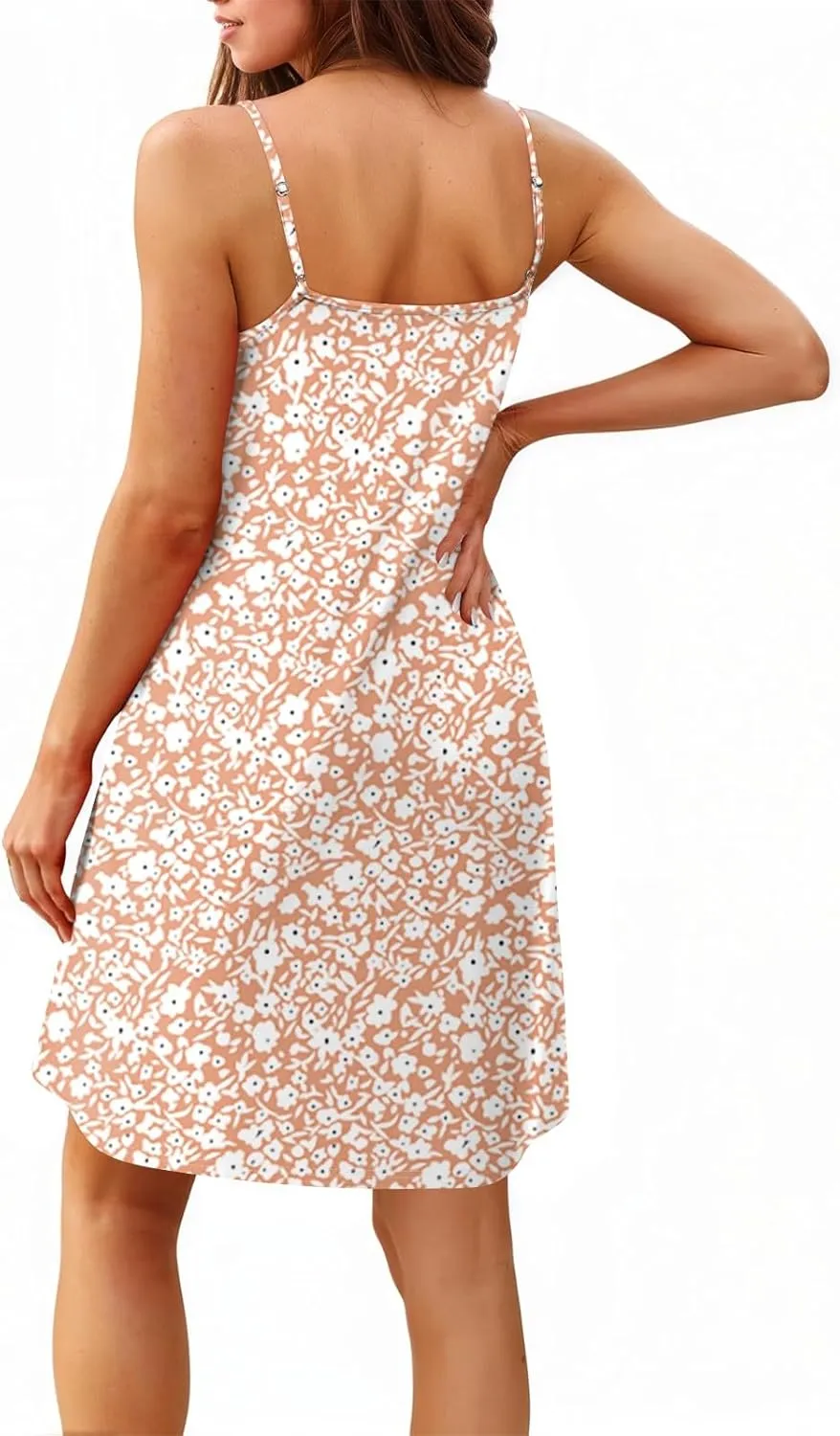 GOFULY Women'S Nightgowns & Sleepshirts Summer Boho Spaghetti Strap Dresses 2025 Trendy Cute Boatneck Sleeveless Nightshirts