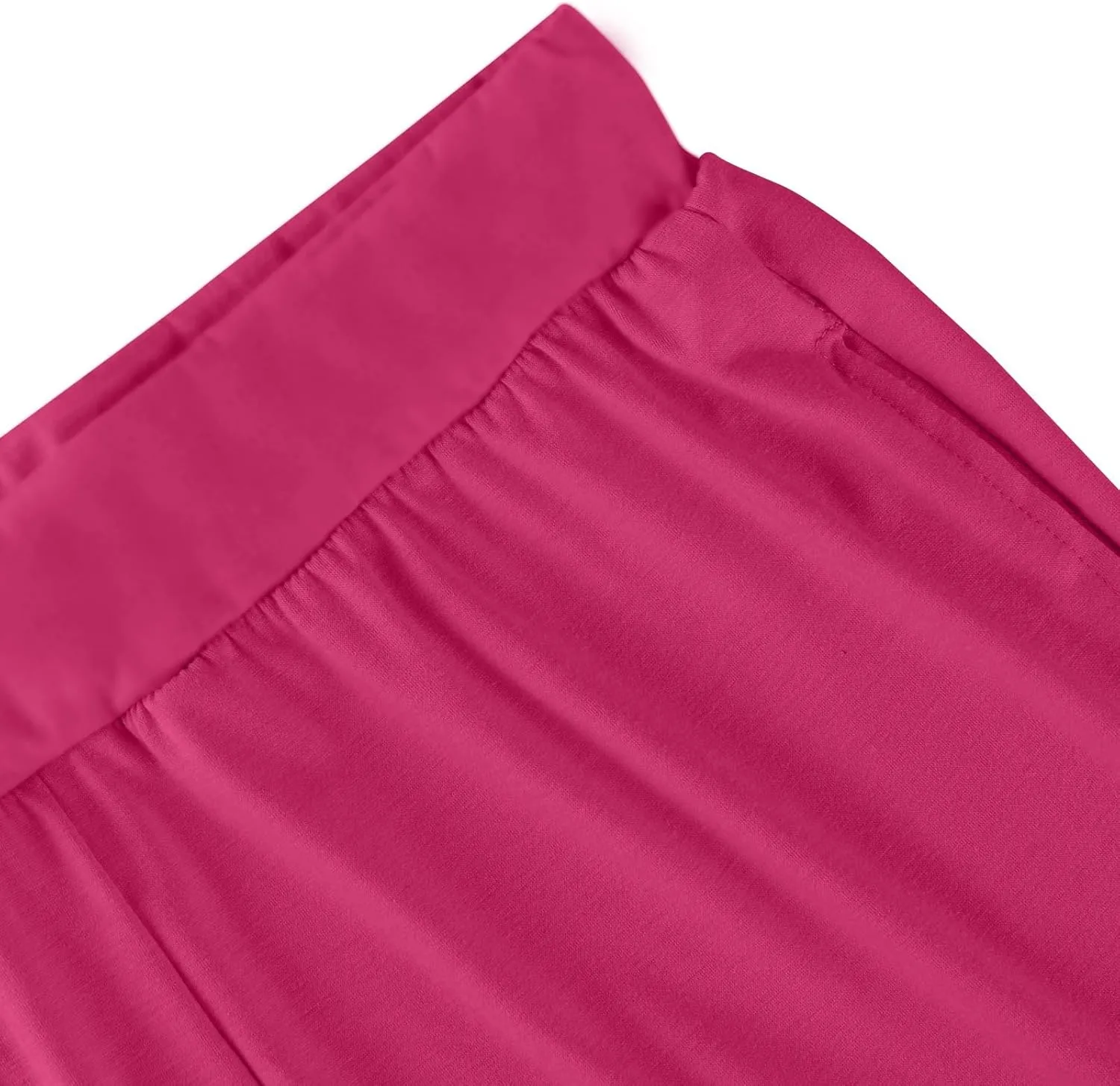 GOFULY Women's Pants Straight Wide Leg High Waisted Pants Elastic Waist Drawstring Sumemr Loose Fit Trousers with Pockets
