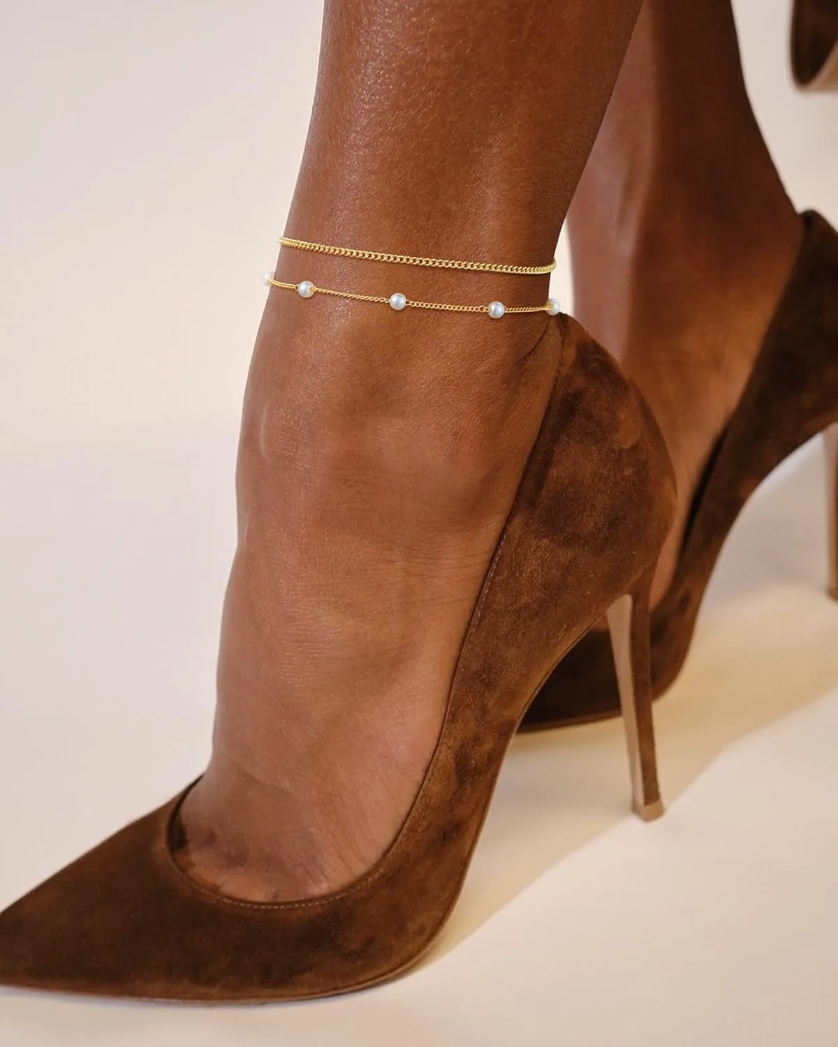 Gold Ankle Bracelets for Women Cuban Link Beach Anklet Layered Ankle Bracelet for Women Dainty Summer Jewelry Ideal Gift