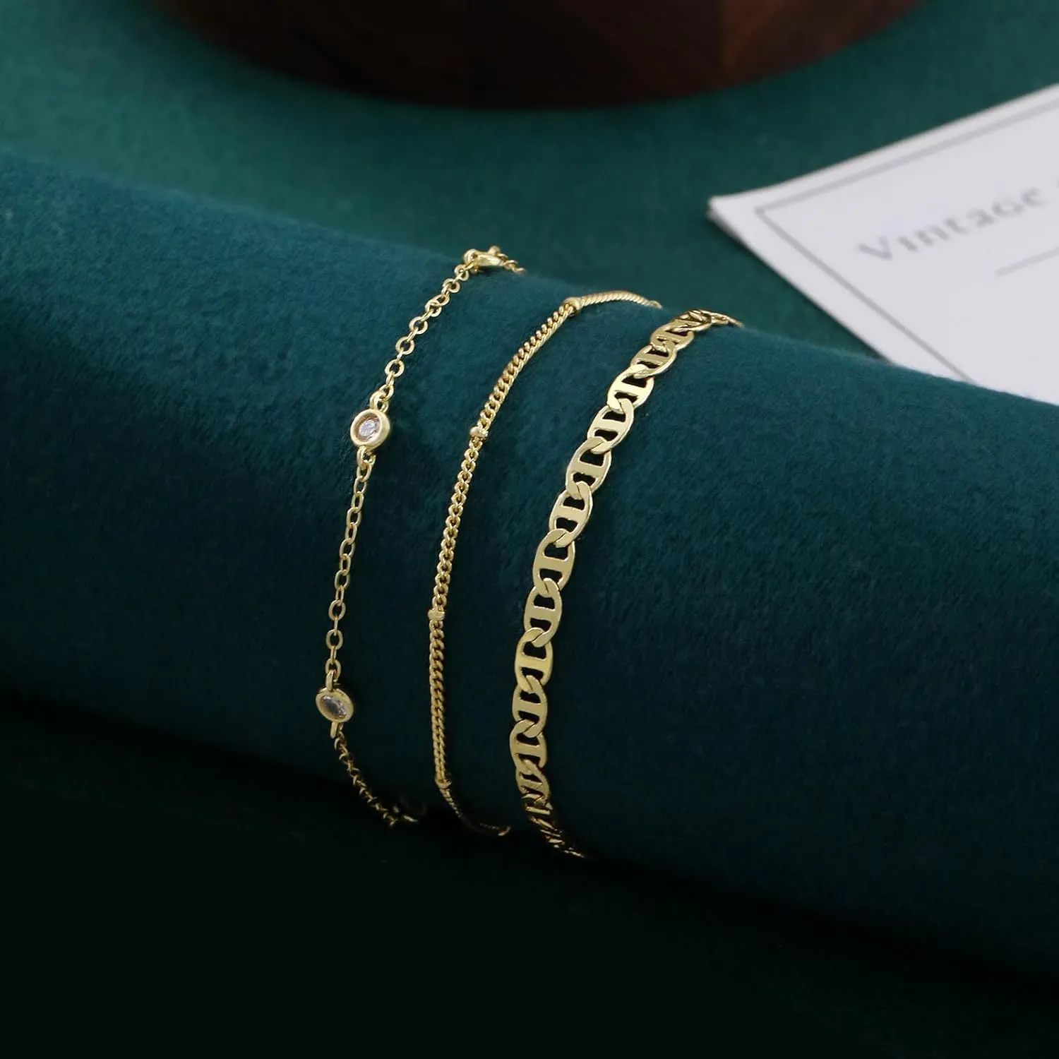 Gold Ankle Bracelets for women,14k Gold/Silver Plated Waterproof Layered lightweight Cuban Link Figaro Chain Heart anklet butterfly anklet Pearl Ankle Bracelets Set Gold Anklets for women Trendy Jewelry Gift for Women