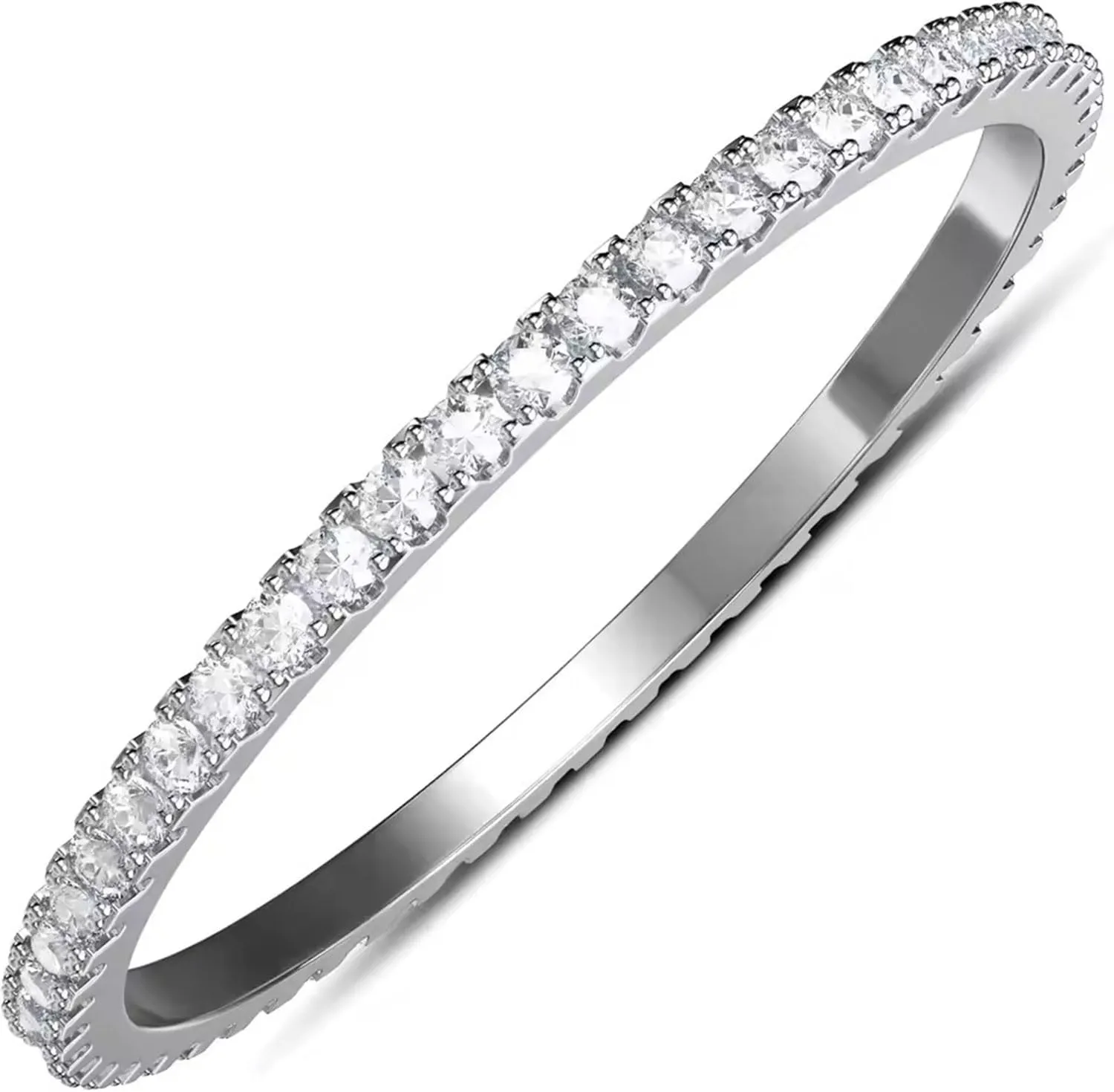 Gold Stacking Oura Rings for Women Silver Stackable Cubic Zirconia Chunky Oura Ring Trendy Statement Promise Wedding Rings Jewelry Gift for Women