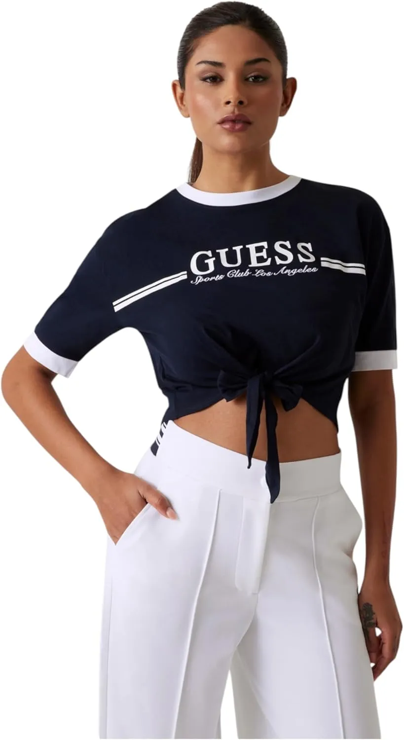 GUESS Women's Eco Short Sleeve Knot T-Shirt