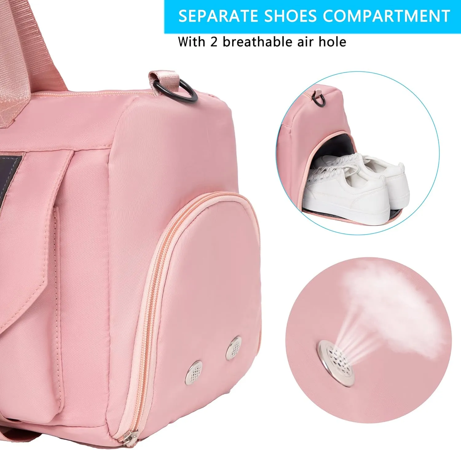 Gym Bag for Men and Women Small - 18.5"9.5"9" Duffel Travel Bag with Compartment, Gymnastics Equipment Bags